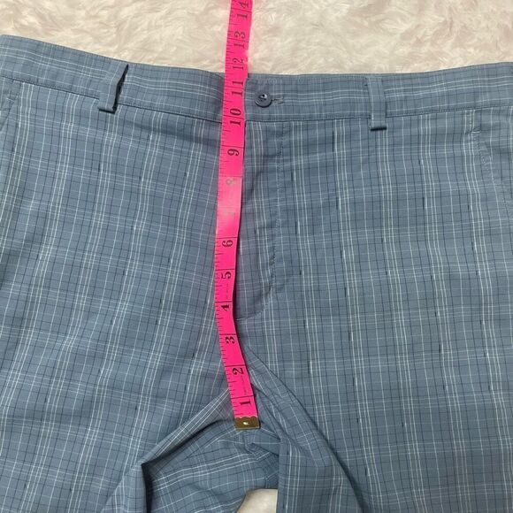 Nike Golf Shorts Mens 34 Blue Plaid Dri Fit Performance Tech Stretch Core - Picture 7 of 13